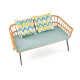 Садовый стул GARDENA 2S (140x58x71cm) черный/натуральный/серый 