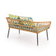 Садовый стул GARDENA 2S (140x58x71cm) черный/натуральный/серый 