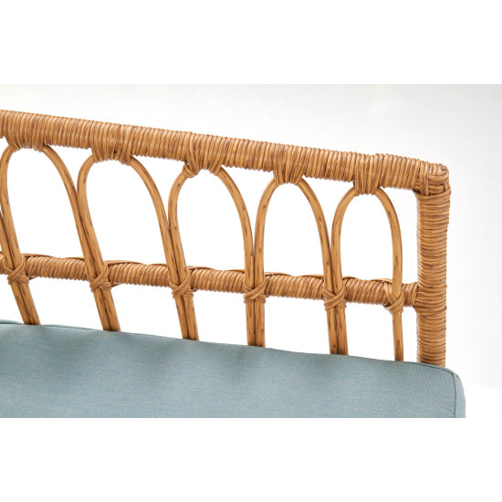 Садовый стул GARDENA 2S (140x58x71cm) черный/натуральный/серый 