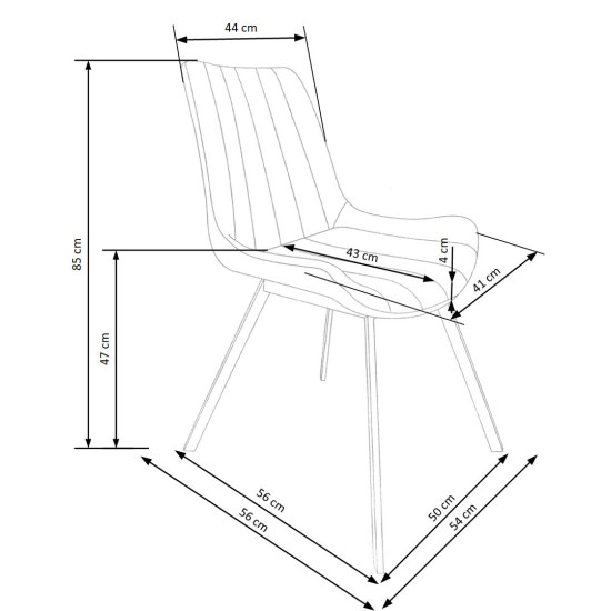 K279 серый/черный стул (2р=4шт) K279 серый/черный стул (2р=4шт)