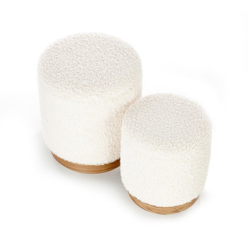 CANCUNi komplekt, 2 poufi, kreem/naturaalne (1p=1komplekt) CANCUNi komplekt, 2 poufi, kreem/naturaalne (1p=1komplekt)