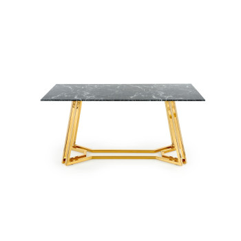 Стол KONAMI, столешница - черный мрамор, ножки - золото (2р=1шт) Стол KONAMI, столешница - черный мрамор, ножки - золото (2р=1шт)