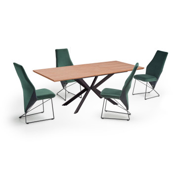 Раздвижная столешница ЛЕГАРТО - дуб натуральный, ножка - черный (2п=1шт) Раздвижная столешница ЛЕГАРТО - дуб натуральный, ножка - черный (2п=1шт)