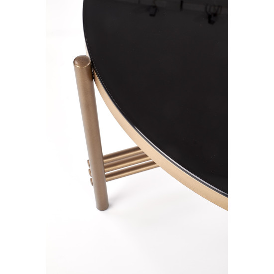 Diivanilaua raam ISMENA - kuldne, lauaplaat - must (1p=1tk)