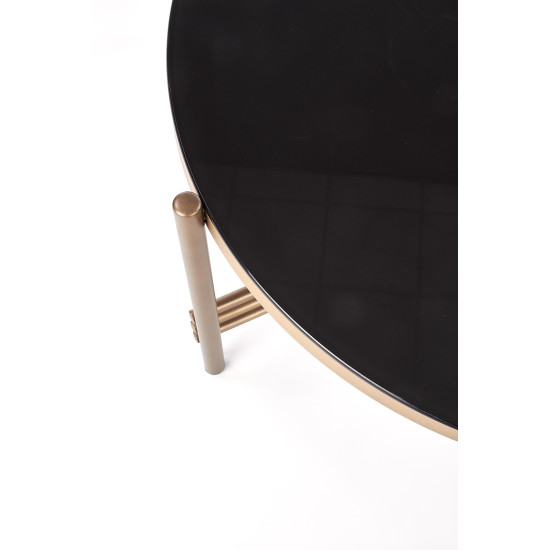 Diivanilaua raam ISMENA - kuldne, lauaplaat - must (1p=1tk)