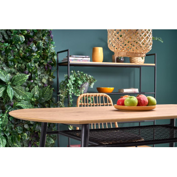 Стол JACKSON, столешница - золотой дуб, ножка - черный (2р=1шт) Стол JACKSON, столешница - золотой дуб, ножка - черный (2р=1шт)