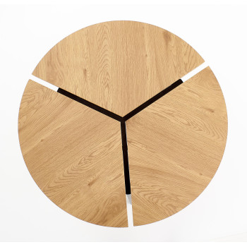 LUANA kafijas galda rāmis - melns, virspuse - zelta ozols (1p=1gab)