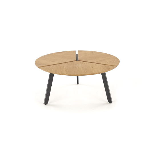 Kohvilaua raam LUANA - must, lauaplaat - kuldne tamm (1p=1tk)