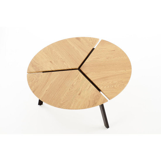 Kohvilaua raam LUANA - must, lauaplaat - kuldne tamm (1p=1tk)