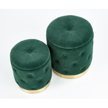 POLLY комплект из 2-х пуфов, темно-зеленый (1р=1компл.) POLLY комплект из 2-х пуфов, темно-зеленый (1р=1компл.)