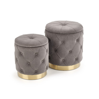 POLLY комплект из 2-х пуфов, серый (1п=1компл.)