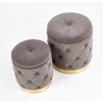 POLLY комплект из 2-х пуфов, серый (1п=1компл.)