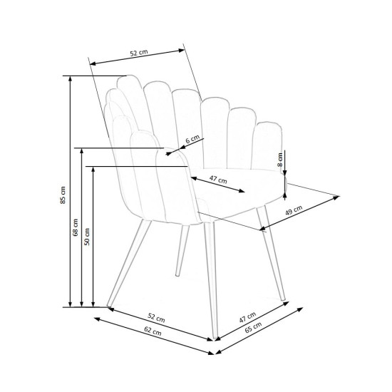 K410 розовый бархатный стул (1р=1шт)