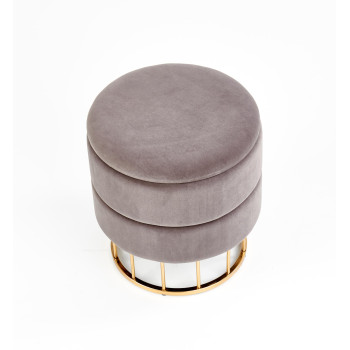 Пуф MINTY серый/золотой (1п=1шт)