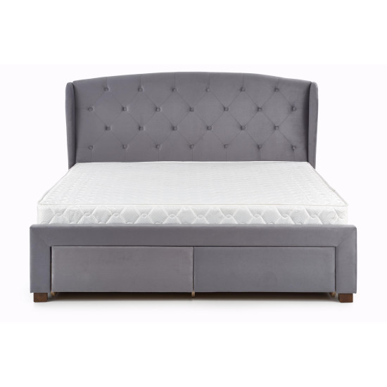 Кровать с ящиками SABRINA 160/200 см серая Кровать с ящиками SABRINA 160/200 см серая