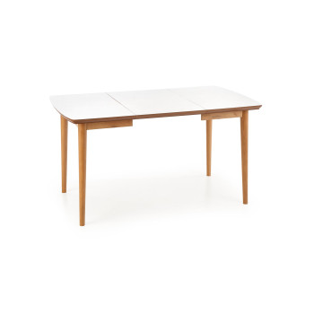 БАРРЕТ столешница - белый мат, ножки - дуб лефкас (90-190х80х75 см) (1п=1шт) БАРРЕТ столешница - белый мат, ножки - дуб лефкас (90-190х80х75 см) (1п=1шт)