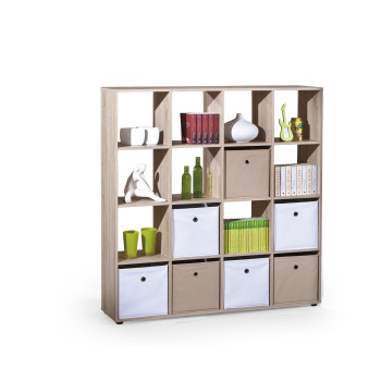 LUINI 16 grāmatu skapis sonoma ozols (2p=1gab)