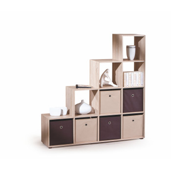 LUINI grāmatu skapis sonoma ozols (2gab=1gab)