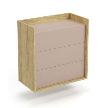 MOBIUS CHEST 3S korpuss: dabīgs hikors, priekšpuses - antīki rozā (1p=2gab) MOBIUS CHEST 3S korpuss: dabīgs hikors, priekšpuses - antīki rozā (1p=2gab)