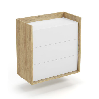 MOBIUS CHEST 3S korpuss: dabīgs hikors, priekšpuses - Alpu balts (1p=2gab) MOBIUS CHEST 3S korpuss: dabīgs hikors, priekšpuses - Alpu balts (1p=2gab)