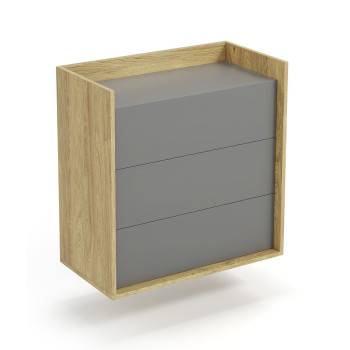 MOBIUS CHEST 3S korpuss: dabīgs hikors, priekšpuses - putekļaini pelēkas (1p=2gab) MOBIUS CHEST 3S korpuss: dabīgs hikors, priekšpuses - putekļaini pelēkas (1p=2gab)