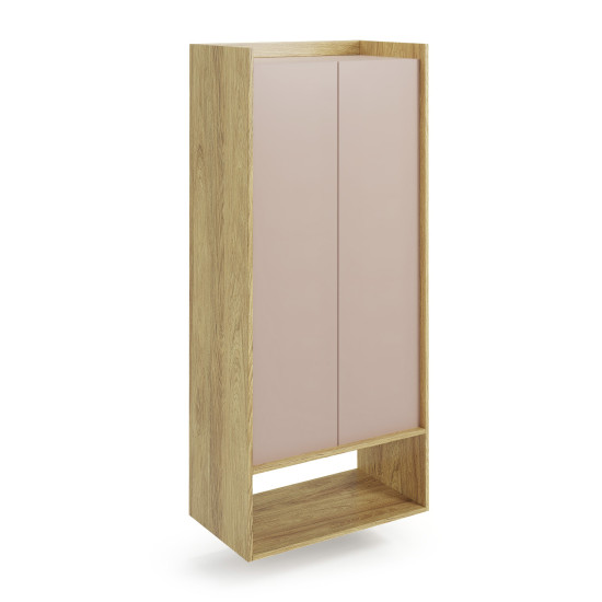 MOBIUS BOOKCASE 2D korpuss: dabisks hikors, fasādes - antīki rozā (2gab=1gab) MOBIUS BOOKCASE 2D korpuss: dabisks hikors, fasādes - antīki rozā (2gab=1gab)