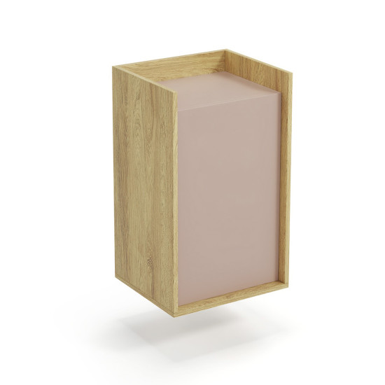 MOBIUS CABINET 1D корпус: натуральный гикори, фасады - антично-розовый (1п=1шт)
