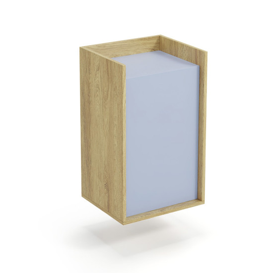 MOBIUS CABINET 1D корпус: натуральная гикори, фасады - голубой горизонт (1п=1шт)
