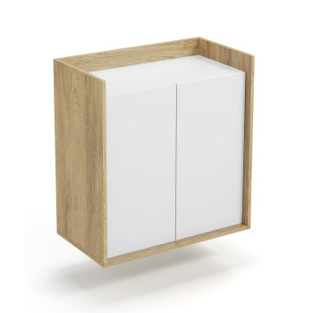 MOBIUS CABINET 2D korpuss: dabīgs hikors, fasādes - Alpu balts (1p=1gab) MOBIUS CABINET 2D korpuss: dabīgs hikors, fasādes - Alpu balts (1p=1gab)