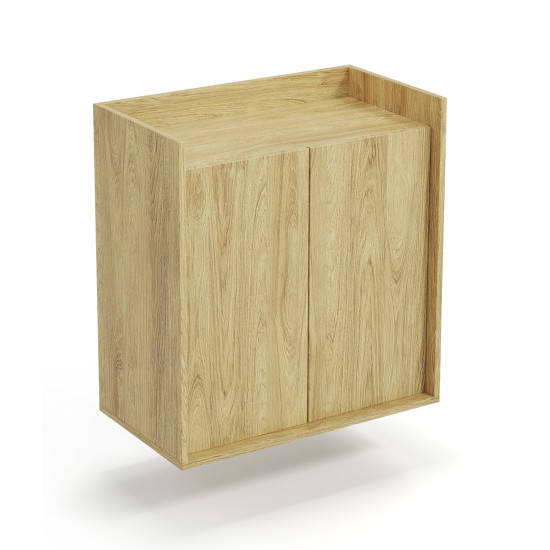 MOBIUS CABINET 2D korpuss: dabīgs hikorijs, fasādes - dabisks hikorijs (1p=1gab)
