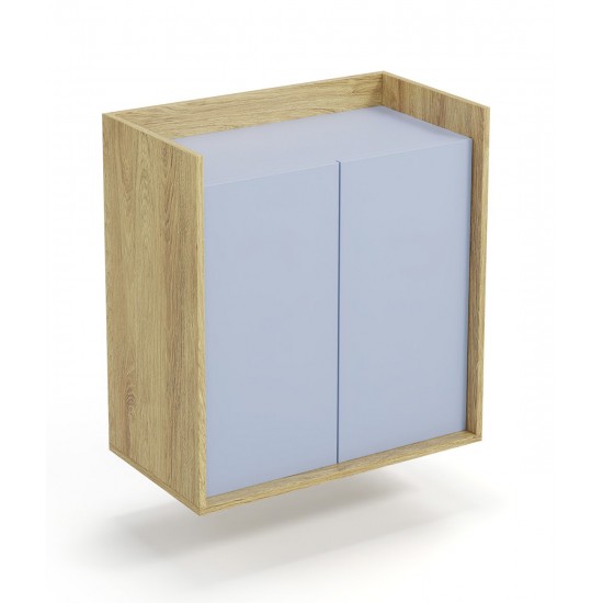 MOBIUS CABINET 2D korpuss: dabisks hikors, fasādes - zils horizonts (1p=1gab) MOBIUS CABINET 2D korpuss: dabisks hikors, fasādes - zils horizonts (1p=1gab)