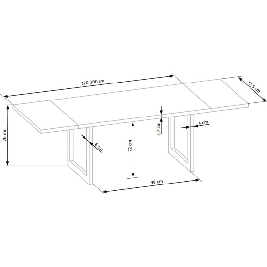 RADUS 120x78 массив дерева - дуб цвет: натуральный дуб (2р=1шт)