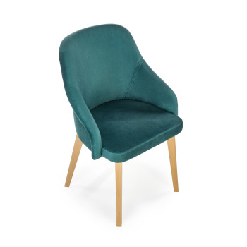 TOLEDO 2 krēsls medus ozols / krāns. MONOLITS 37 (tumši zaļš) (1p=1gab.)