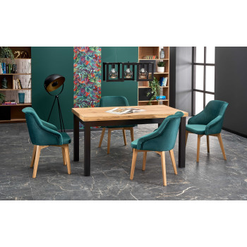 Стол раздвижной TIAGO 140-220/80 столешница: крафтовый дуб, ножки: черный (3р=1шт) Стол раздвижной TIAGO 140-220/80 столешница: крафтовый дуб, ножки: черный (3р=1шт)