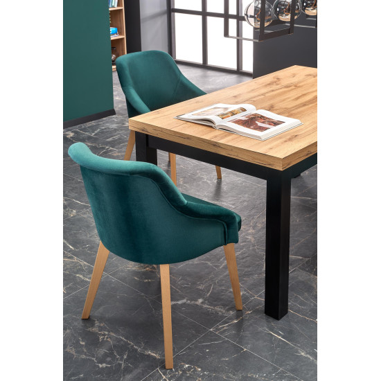 Стол раздвижной TIAGO 140-220/80 столешница: крафтовый дуб, ножки: черный (3р=1шт) Стол раздвижной TIAGO 140-220/80 столешница: крафтовый дуб, ножки: черный (3р=1шт)
