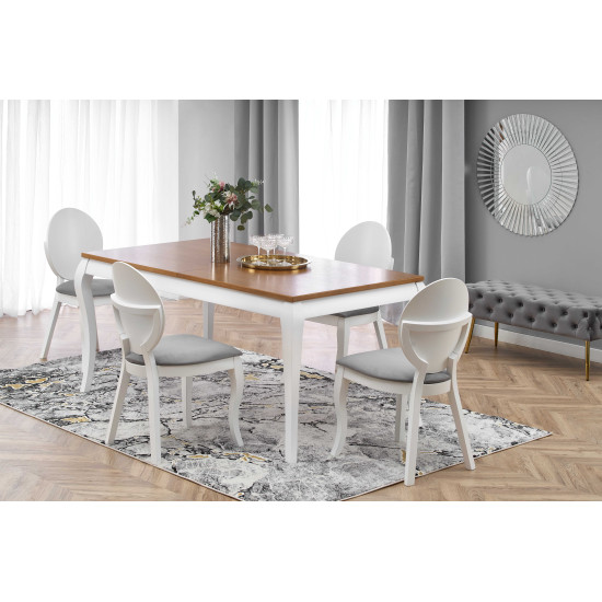 Стол WINDSOR раздвижной 160-240x90x76 см тёмный дуб/белый (2шт=1шт) Стол WINDSOR раздвижной 160-240x90x76 см тёмный дуб/белый (2шт=1шт)
