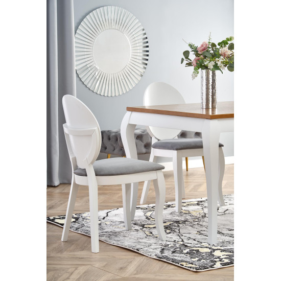 Стол WINDSOR раздвижной 160-240x90x76 см тёмный дуб/белый (2шт=1шт) Стол WINDSOR раздвижной 160-240x90x76 см тёмный дуб/белый (2шт=1шт)