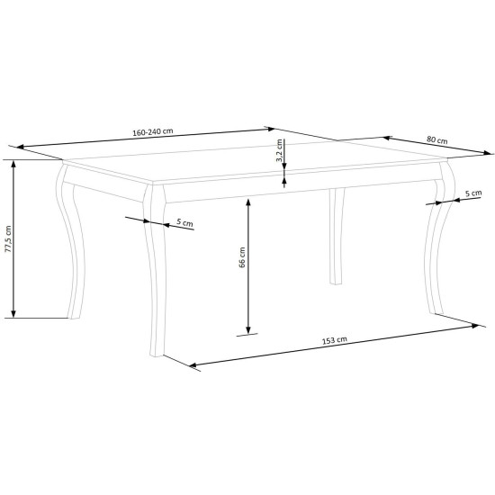 Стол WINDSOR раздвижной 160-240x90x76 см тёмный дуб/белый (2шт=1шт) Стол WINDSOR раздвижной 160-240x90x76 см тёмный дуб/белый (2шт=1шт)