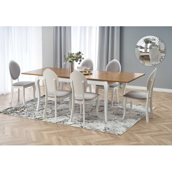Стол WINDSOR раздвижной 160-240x90x76 см тёмный дуб/белый (2шт=1шт) Стол WINDSOR раздвижной 160-240x90x76 см тёмный дуб/белый (2шт=1шт)