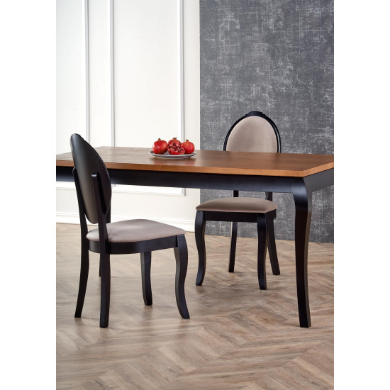 Стол раздвижной WINDSOR 160-240x90x76 см темный дуб/черный (2шт=1шт) Стол раздвижной WINDSOR 160-240x90x76 см темный дуб/черный (2шт=1шт)