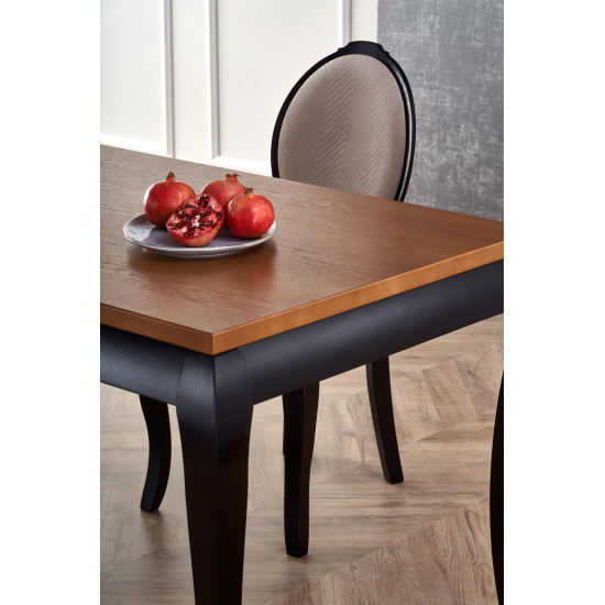 Стол раздвижной WINDSOR 160-240x90x76 см темный дуб/черный (2шт=1шт) Стол раздвижной WINDSOR 160-240x90x76 см темный дуб/черный (2шт=1шт)