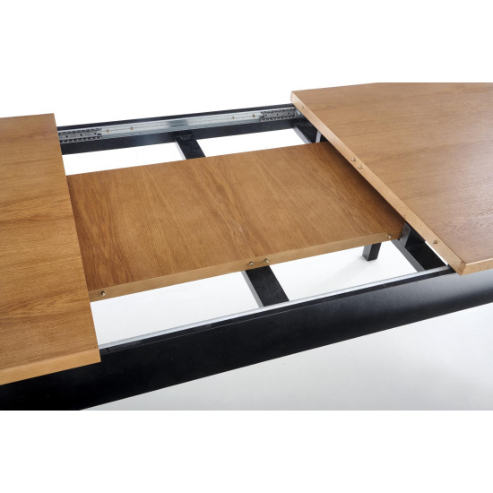 Стол раздвижной WINDSOR 160-240x90x76 см темный дуб/черный (2шт=1шт) Стол раздвижной WINDSOR 160-240x90x76 см темный дуб/черный (2шт=1шт)