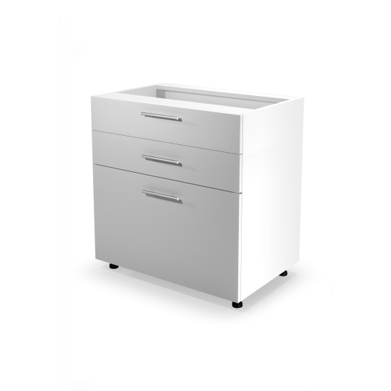 VENTO D3S-80/82 нижний шкаф с ящиками, механизм Hettich, фасад: белый (1п=1шт) VENTO D3S-80/82 нижний шкаф с ящиками, механизм Hettich, фасад: белый (1п=1шт)