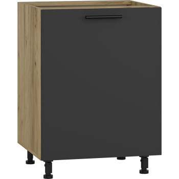 Alumine köögikapp riiuliga VENTO D-60/82 käsitöö tamm / antratsiit 