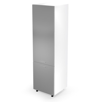 VENTO DL-60/214 alumine kapp kõrge fassaad: helehall (2tk=1tk) kapp sisseehitatud külmiku jaoks VENTO DL-60/214 alumine kapp kõrge fassaad: helehall (2tk=1tk) kapp sisseehitatud külmiku jaoks