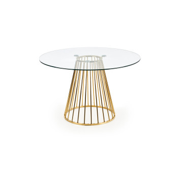 LIVERPOOL стол, столешница - прозрачная, ножки - золото (2р=1шт) LIVERPOOL стол, столешница - прозрачная, ножки - золото (2р=1шт)