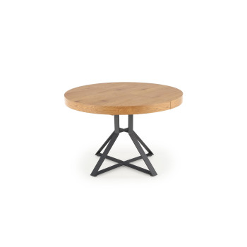 Стол раздвижной MERCY, столешница - золотой дуб, ножки - черный (2п=1шт) Стол раздвижной MERCY, столешница - золотой дуб, ножки - черный (2п=1шт)