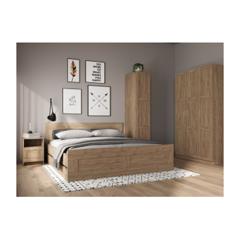 Кровать SAMRT (120 см) дуб сонома (без ящика) Кровать SAMRT (120 см) дуб сонома (без ящика)