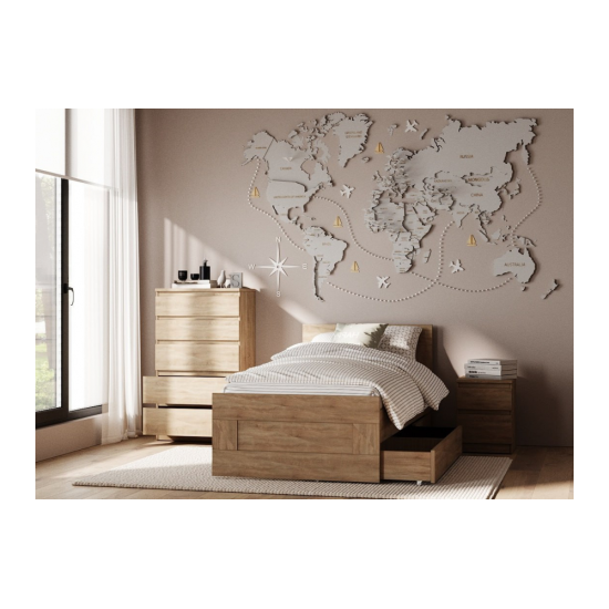 Smart gulta 900 Sonoma Oak (bez atvilktnes)