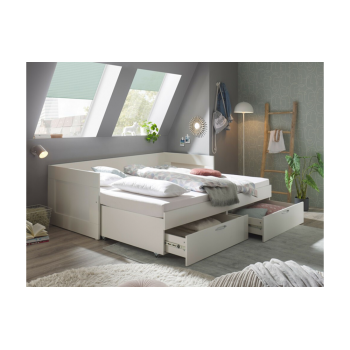Кровать раскладная с ящиком белая 900/1800x200 Кровать раскладная с ящиком белая 900/1800x200